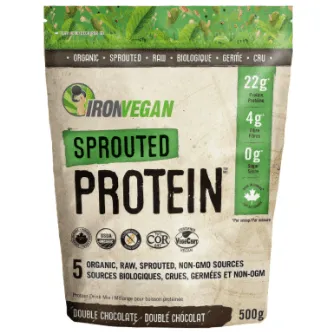 Iron Vegan Sprouted Protein Double Chocolate 500g