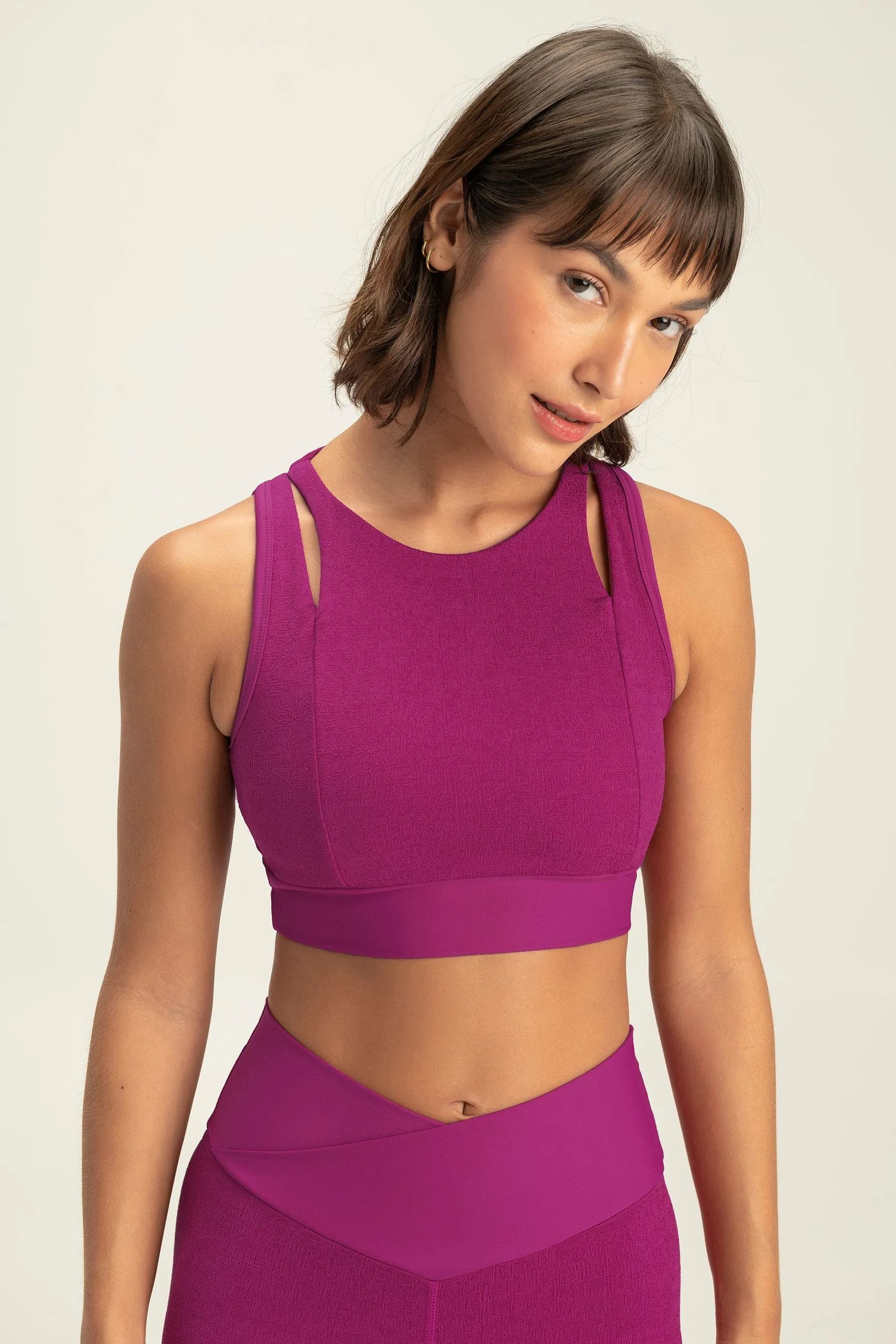 Jacquard Soft Sports Bra