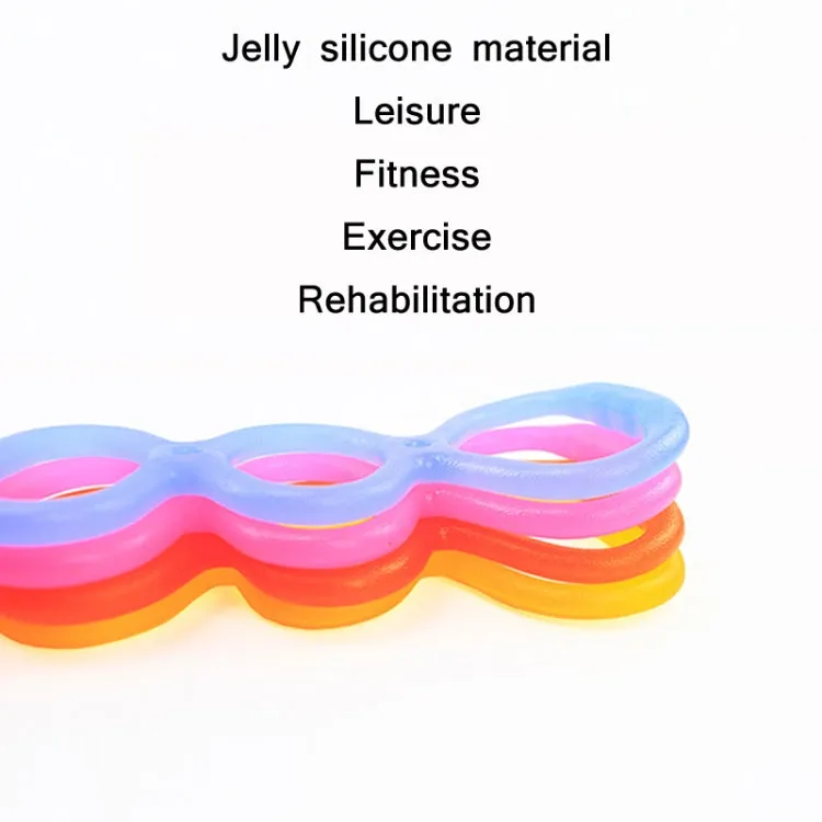 Jelly Seven-Hole Elastic Silicone Yoga Resistance Band(Blue)