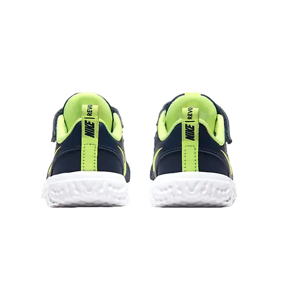 Kids Nike Revolution 5 Tdv Midnight Navy/ Ghost Green Shoes