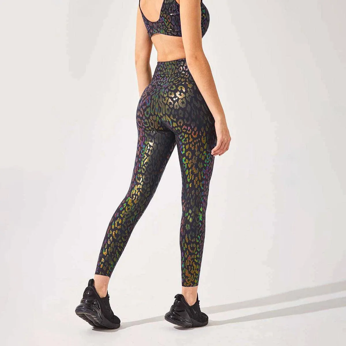 Makena Inky Leopard Print Sports Set