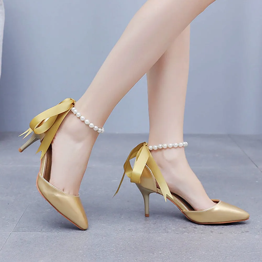 Matte Soft PU Leather Pointed Toe High Heels