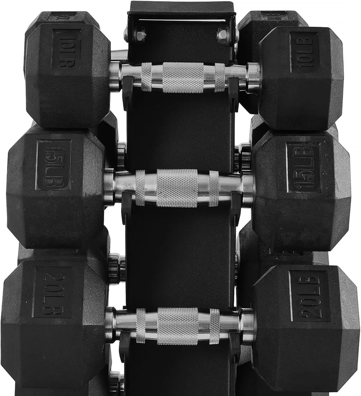 Maxx Rep Hex Dumbbell Set Rack