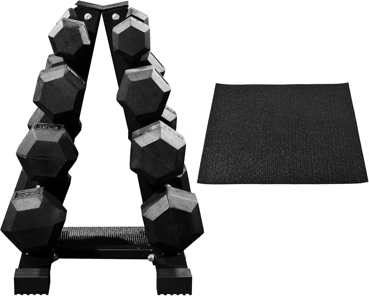 Maxx Rep Hex Dumbbell Set Rack