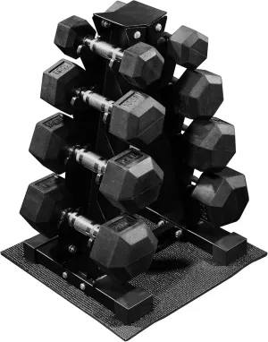 Maxx Rep Hex Dumbbell Set Rack