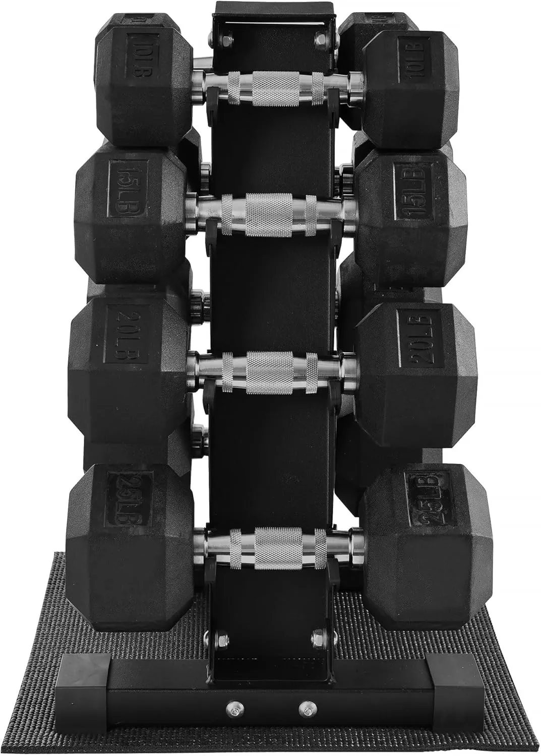 Maxx Rep Hex Dumbbell Set Rack