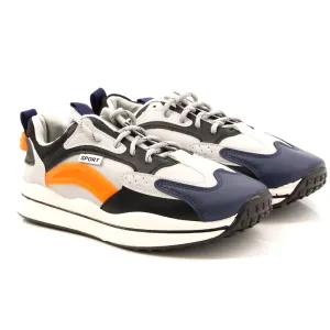 Men Premium White & Grey Sports Shoes