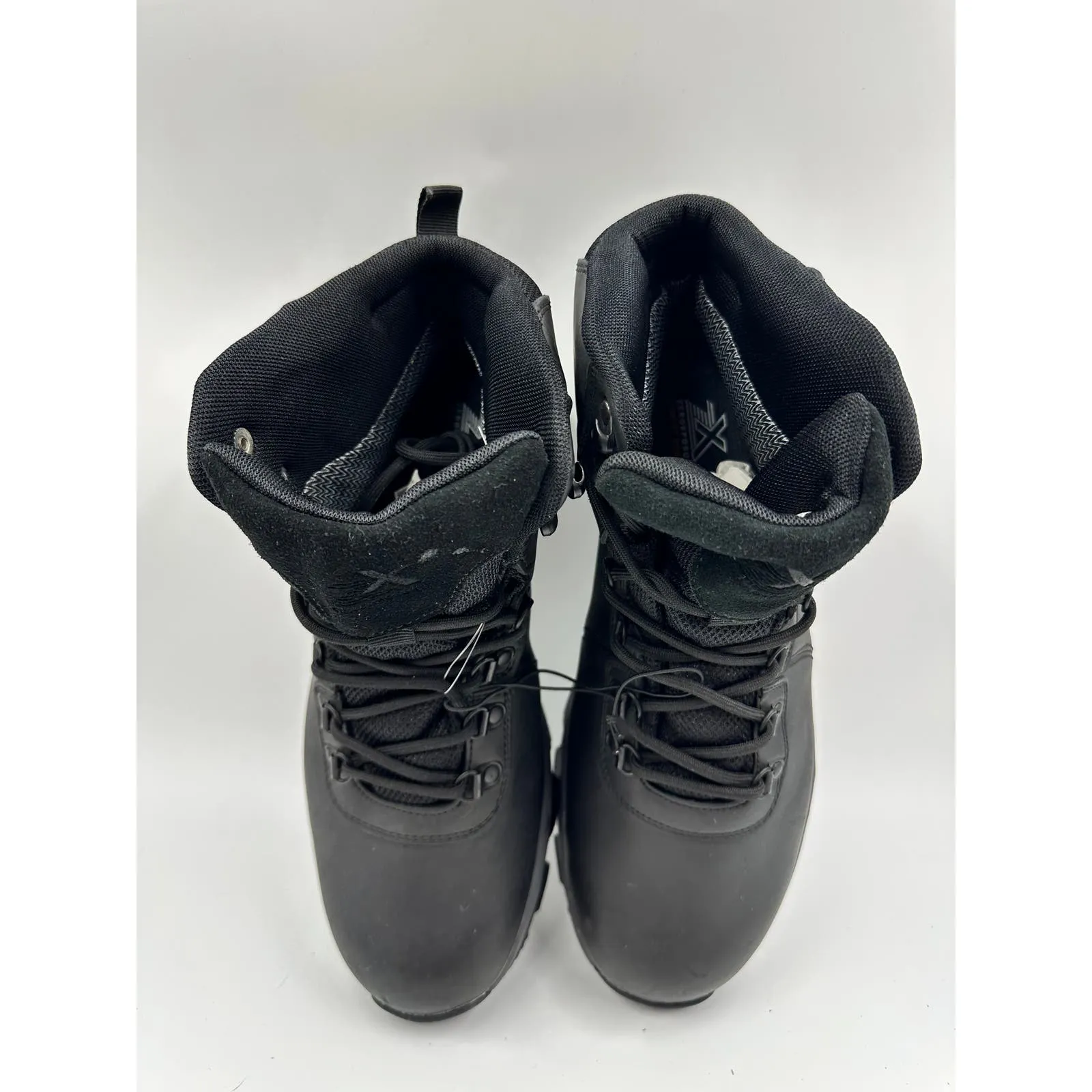 Men's Size 10.5, Black High Top Hikers with Rugged Tread