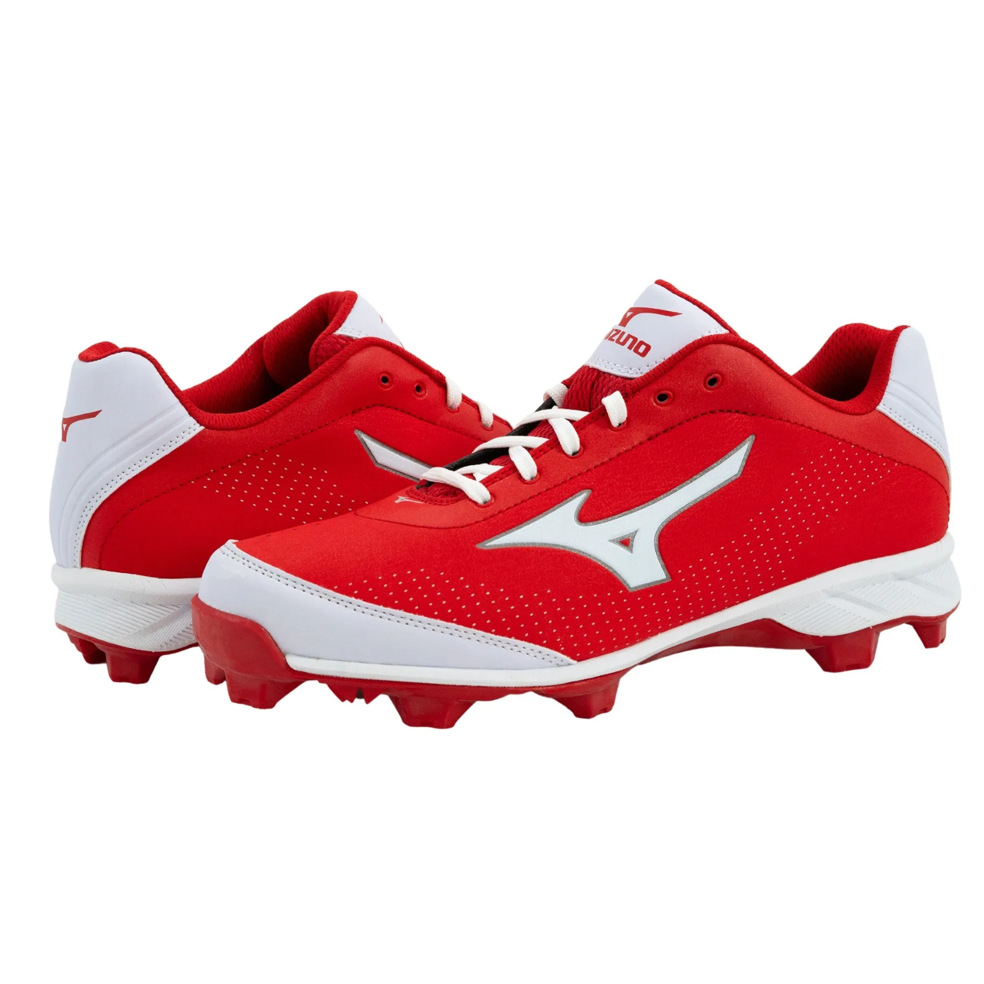 Mizuno Mens 9-Spike Advanced Blaze Elite 5 Low Molded Cleats (Red)