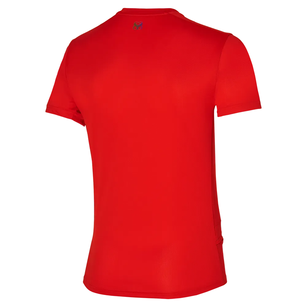 Mizuno Mens Two Loop 88 Gym T-Shirt - Fiery Red