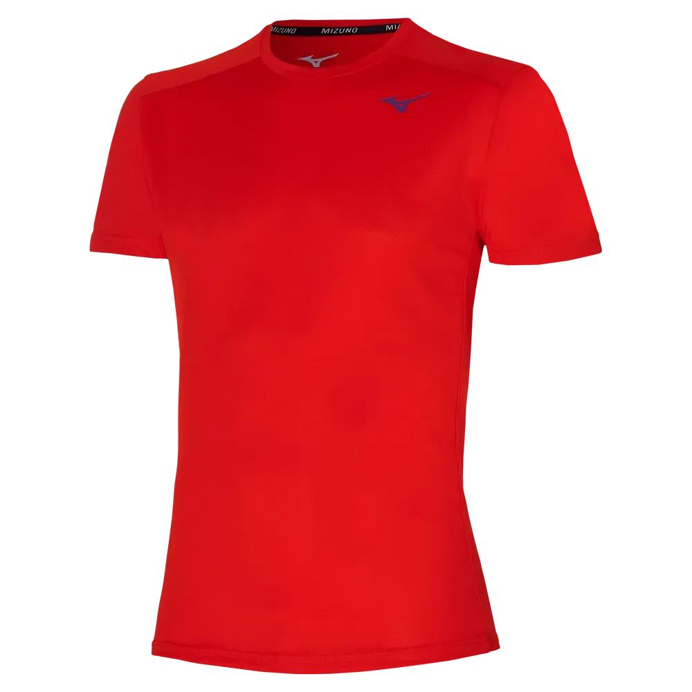 Mizuno Mens Two Loop 88 Gym T-Shirt - Fiery Red