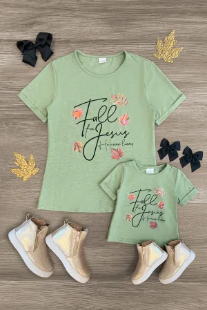 Mom & Me - "Fall For Jesus, He Never Leaves" Top