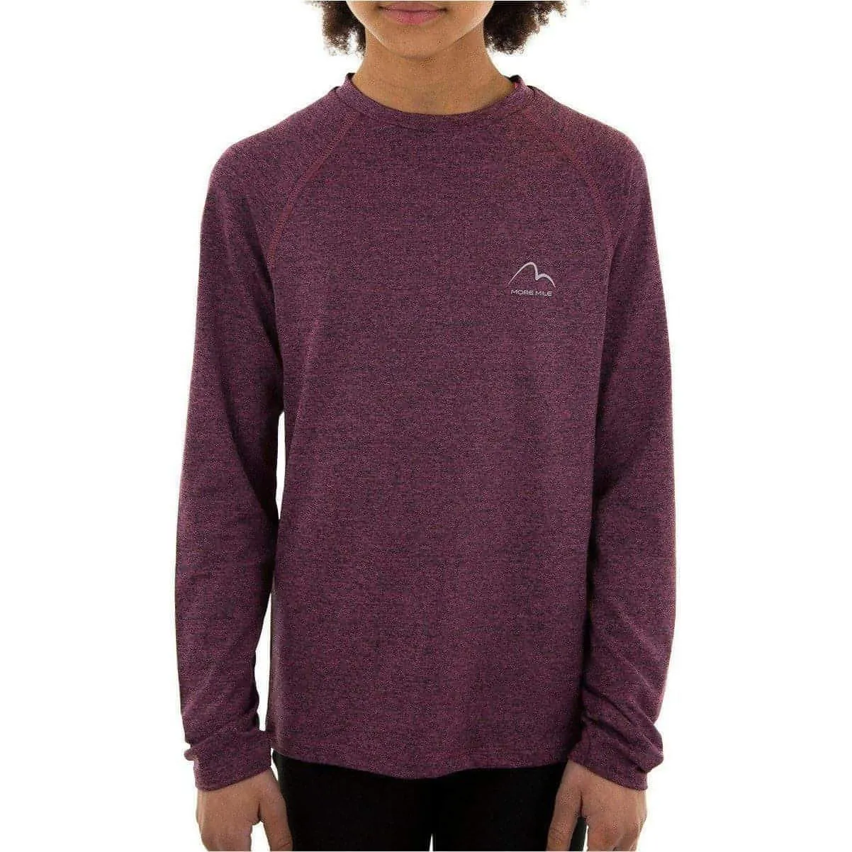 More Mile Train To Run Girls Long Sleeve Running Top - Purple