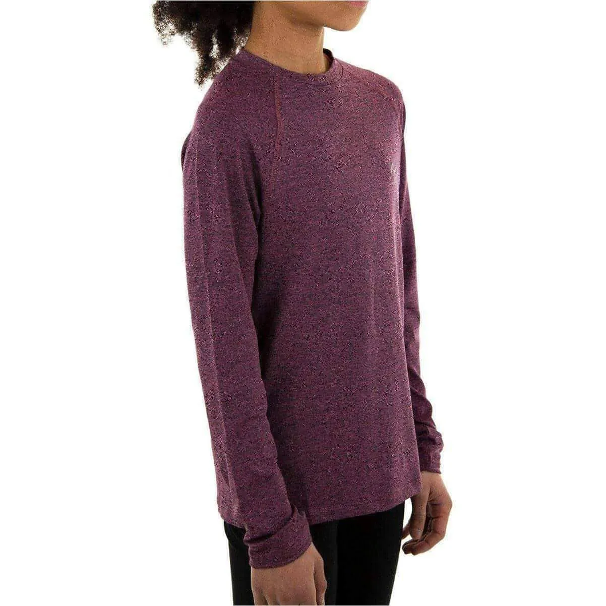 More Mile Train To Run Girls Long Sleeve Running Top - Purple