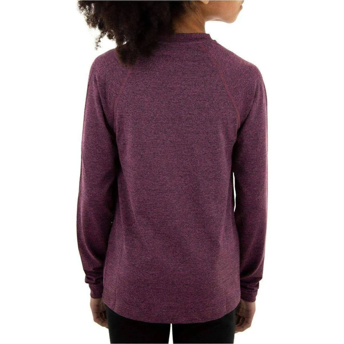 More Mile Train To Run Girls Long Sleeve Running Top - Purple