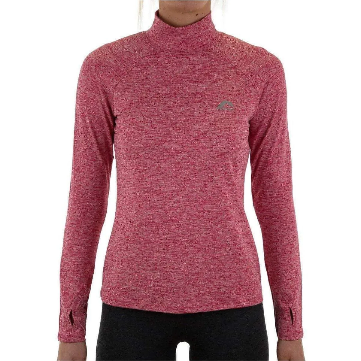 More Mile Train To Run Womens Long Sleeve Funnel Neck Running Top - Pink