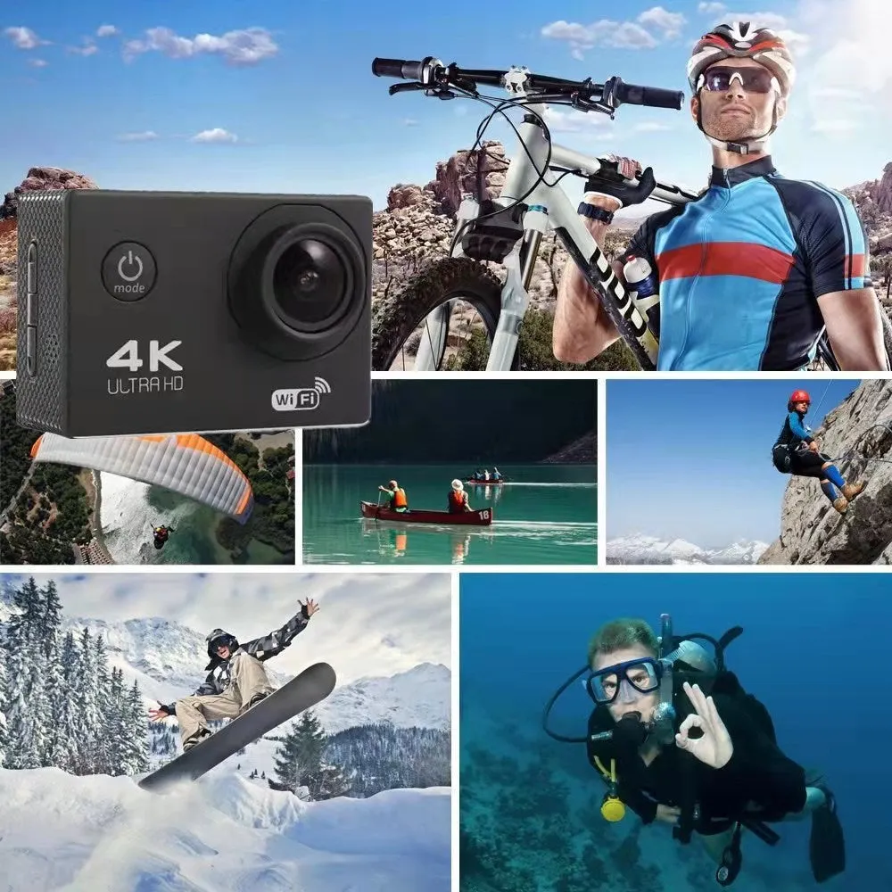 Motion Camera 4K Wifi Diving Cycling Sports Camera Underwater DV With 32GB Card