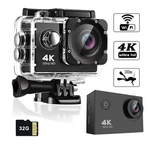 Motion Camera 4K Wifi Diving Cycling Sports Camera Underwater DV With 32GB Card