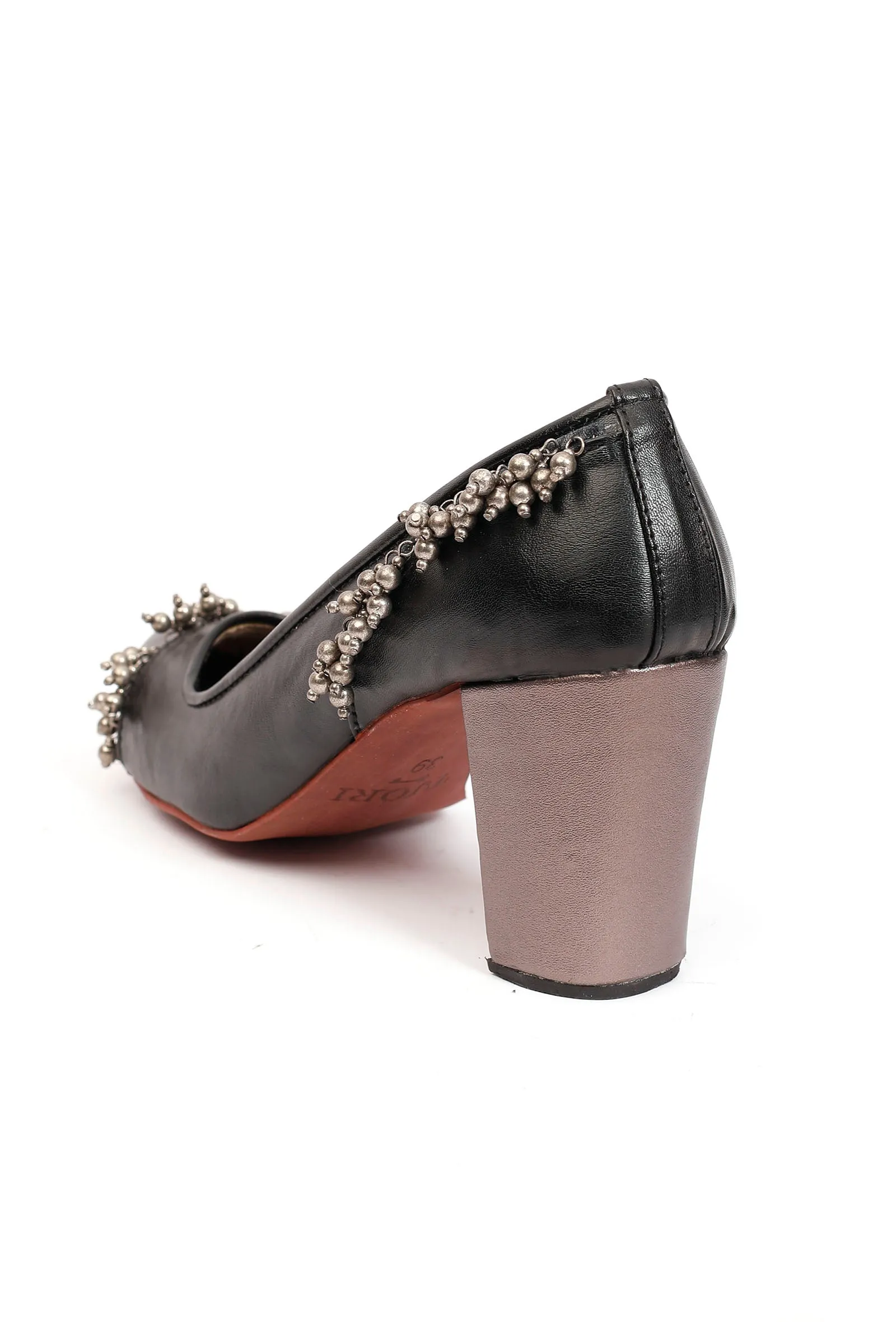 Nalani Black Ghungroo Platform Heels