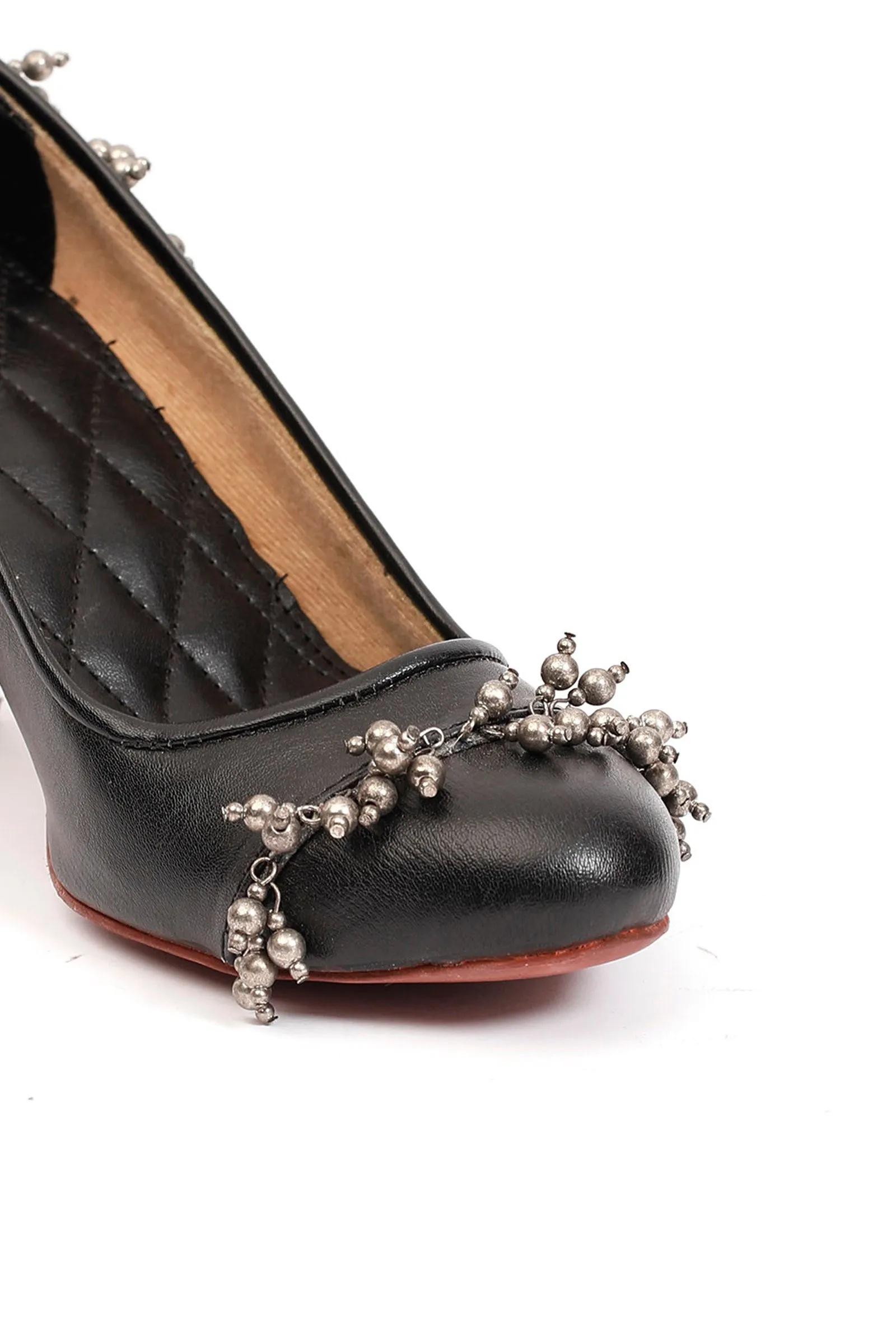 Nalani Black Ghungroo Platform Heels