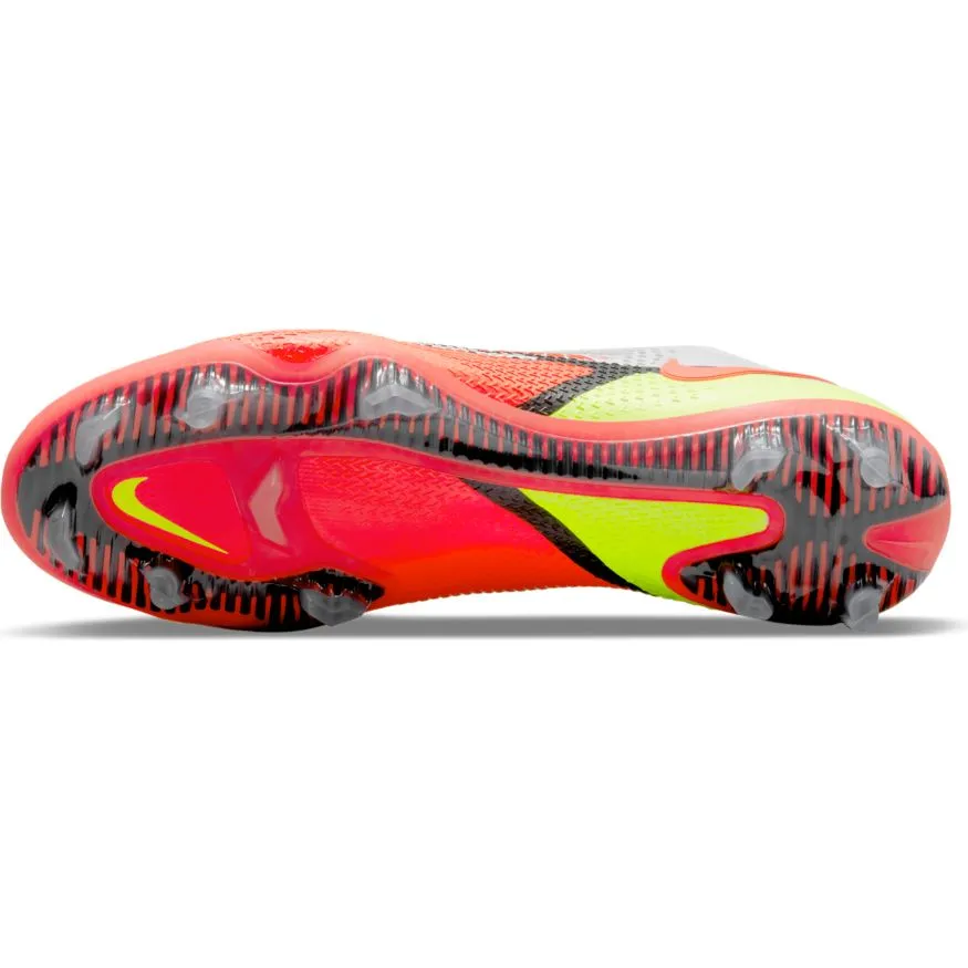 Nike Phantom GT2 Elite Low FG-WHITE/BRIGHT CRIMSON/VOLT/BLACK