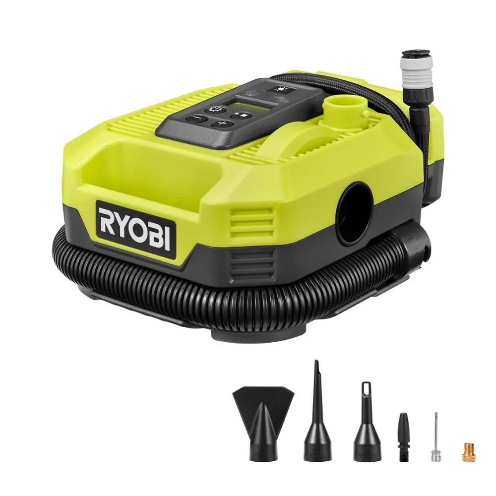 Open Box - RYOBI ONE  18V Cordless Dual Function Inflator/Deflator(Tool Only)