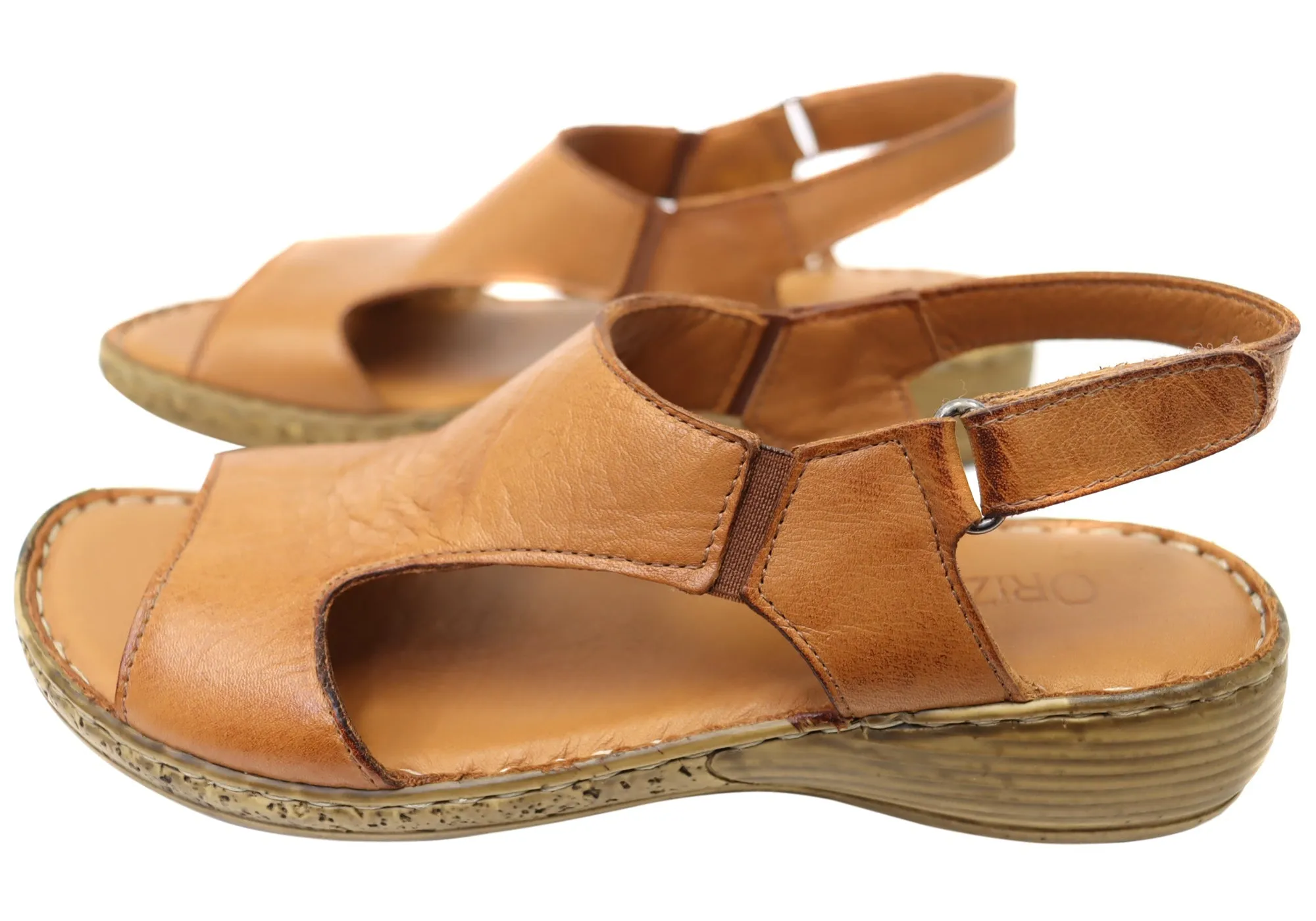 Orizonte Lumi Womens Comfortable European Leather Sandals