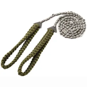 Outdoor Sports Hand Chainsaws Braided Umbrella Rope Camping Survival Pocket Saw(Military Green)