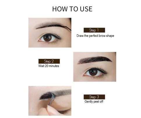 Peel Off Tattoo Semi Permanente Eyebrow Gel - MQO 12 pcs