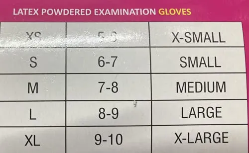 PTcare Latex Examination Hand Gloves, Pack of 100, Large Size, Medical Disposable Gloves Non-Sterile and Less Powdered, White,Unisex, Surgical Gloves for Hospital, Clinic, Sanitary & Kitchen,Latex Gloves