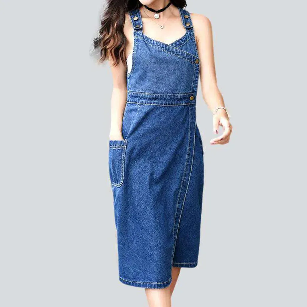 Retro 90s denim tank dress