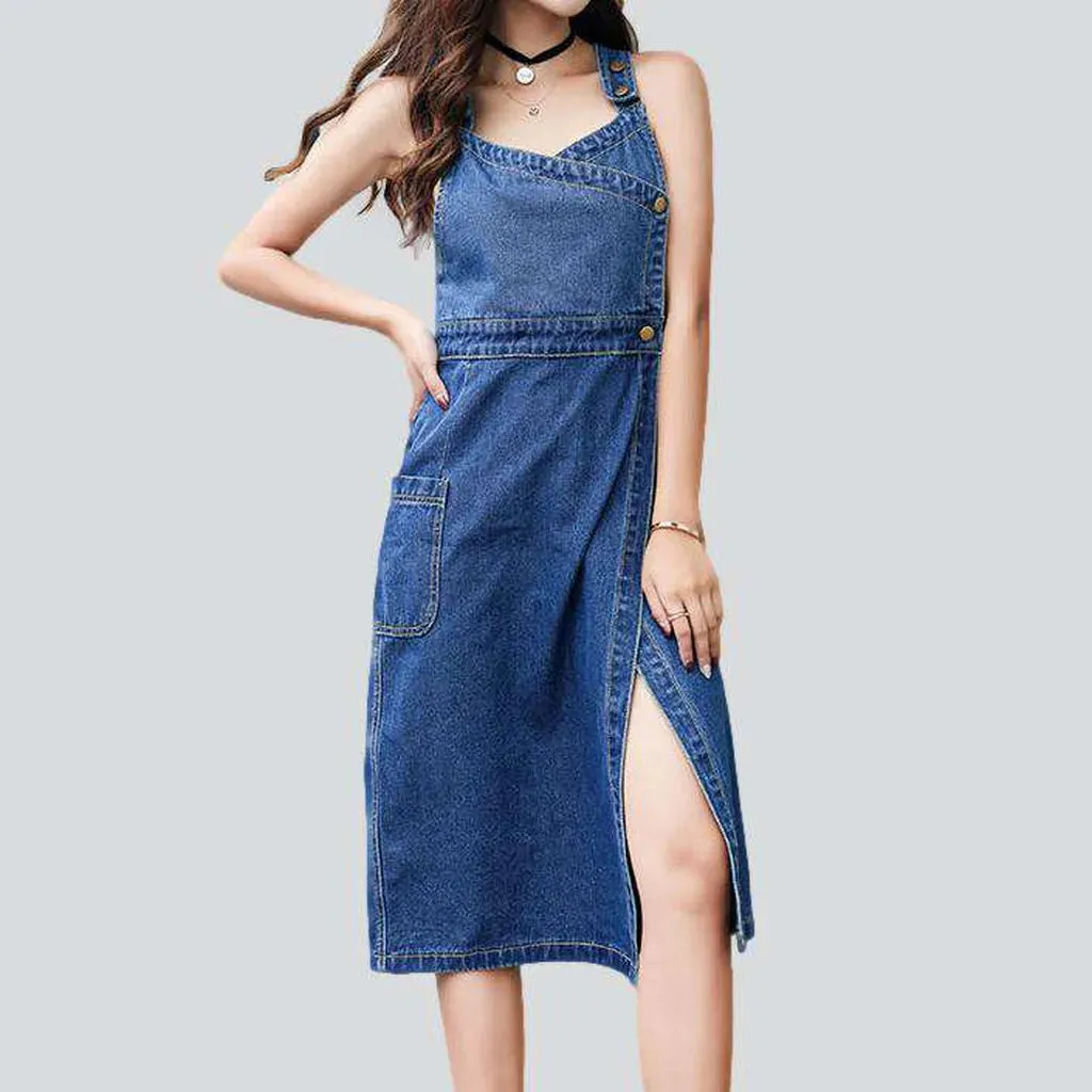 Retro 90s denim tank dress