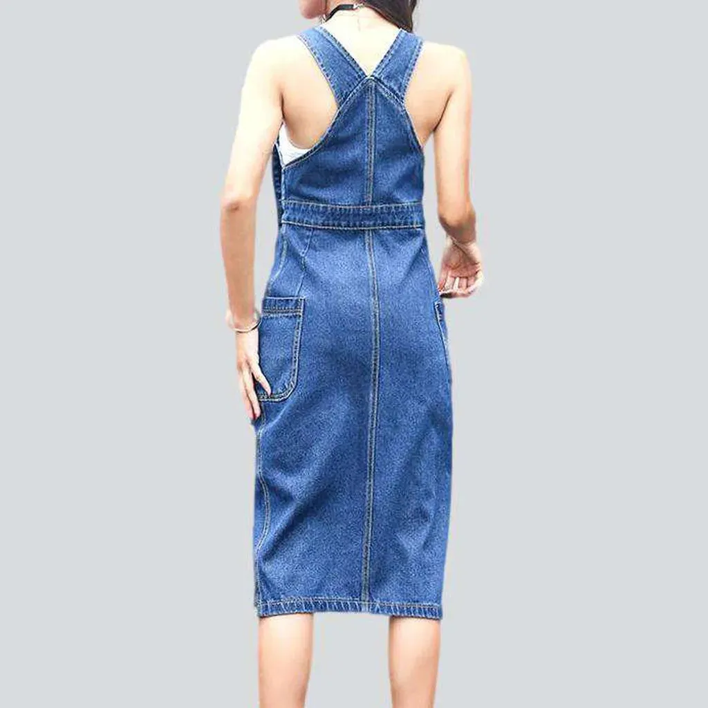 Retro 90s denim tank dress