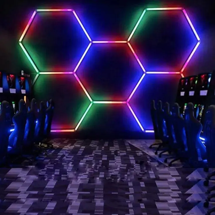 RGB Hexagrid LED Hexagon Ultrabright LED Multicolour Hex Lights - Eight Hex Grid