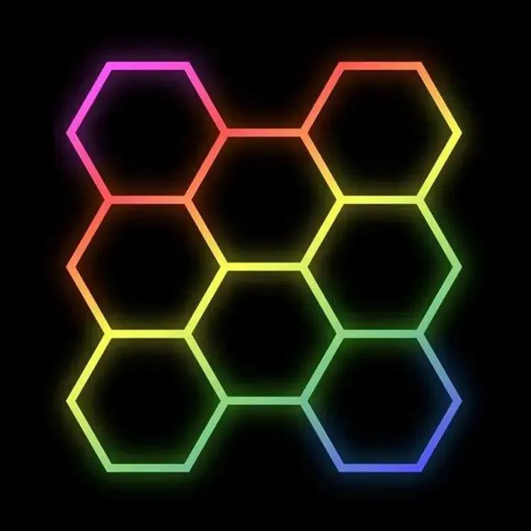 RGB Hexagrid LED Hexagon Ultrabright LED Multicolour Hex Lights - Eight Hex Grid