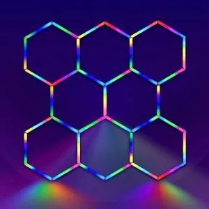 RGB Hexagrid LED Hexagon Ultrabright LED Multicolour Hex Lights - Eight Hex Grid