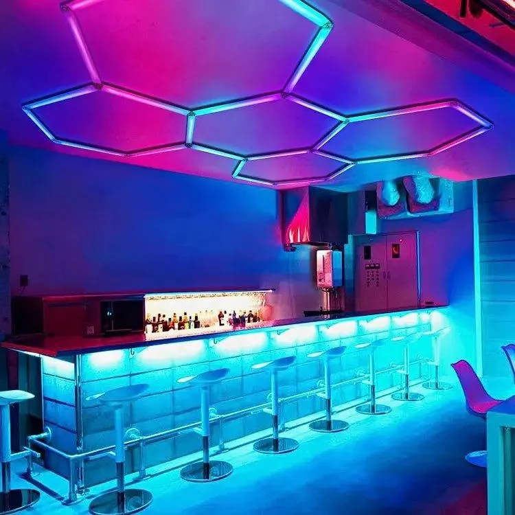 RGB Hexagrid LED Hexagon Ultrabright LED Multicolour Hex Lights - Eight Hex Grid