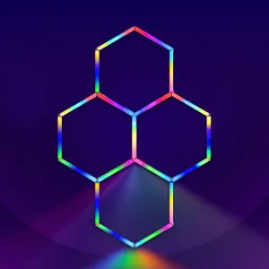 RGB Hexagrid LED Hexagon Ultrabright LED Multicolour Hex Lights - Four Hex Grid