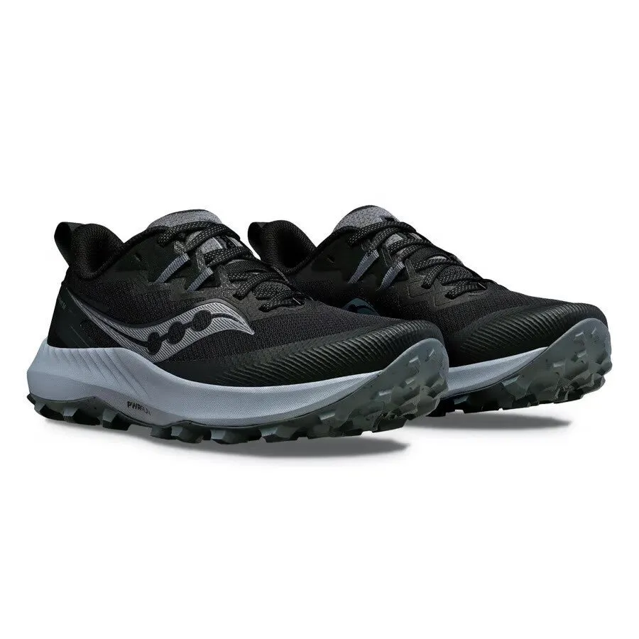 Saucony Peregrine 14 Wide | Black / Carbon | Womens