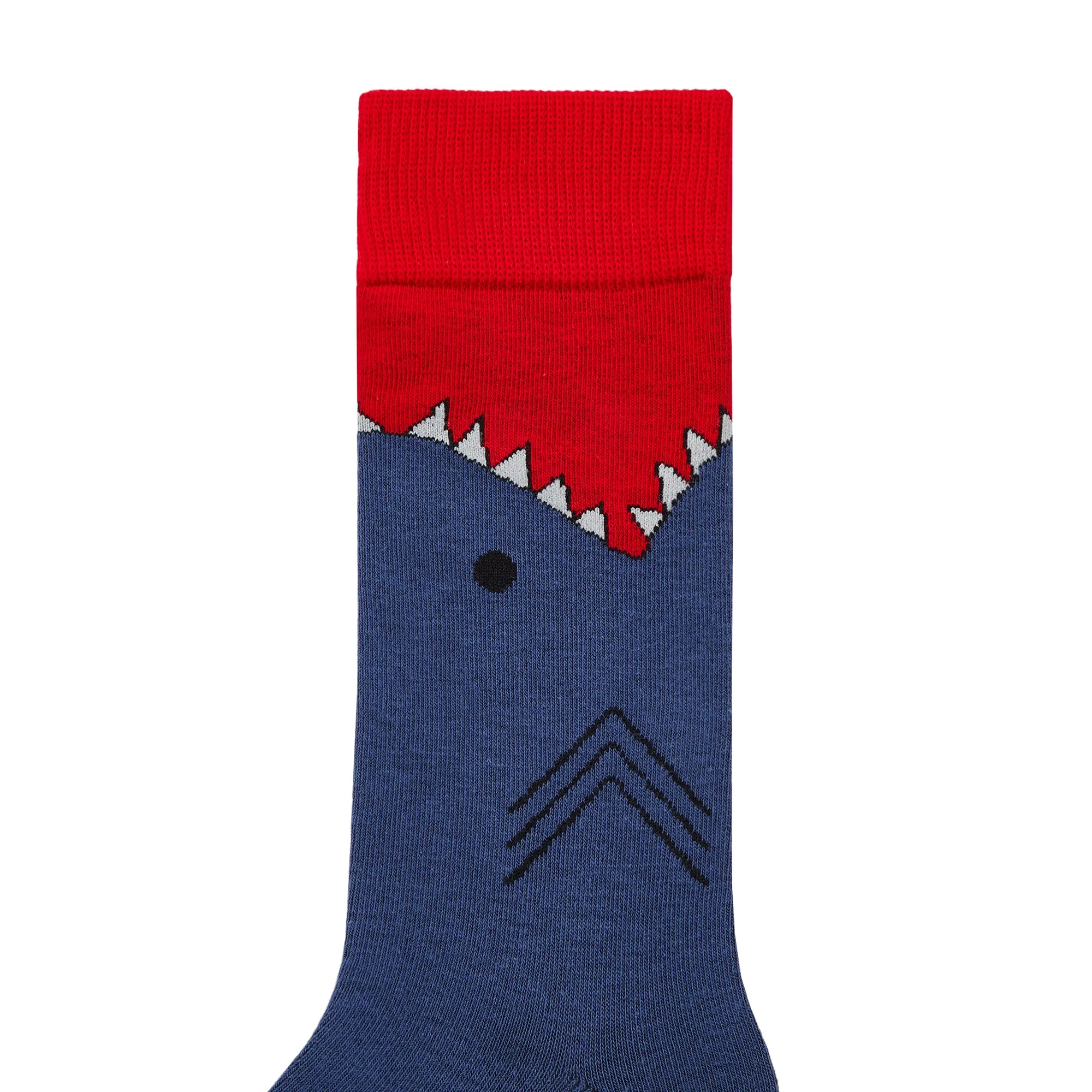 Shark Bite Printed Crew Length Socks