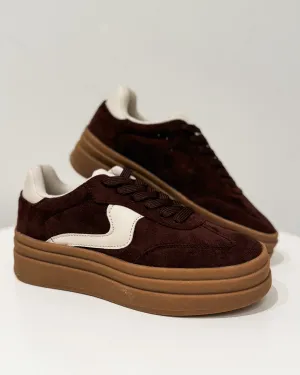 Shelby Platform Sneaker, Brown