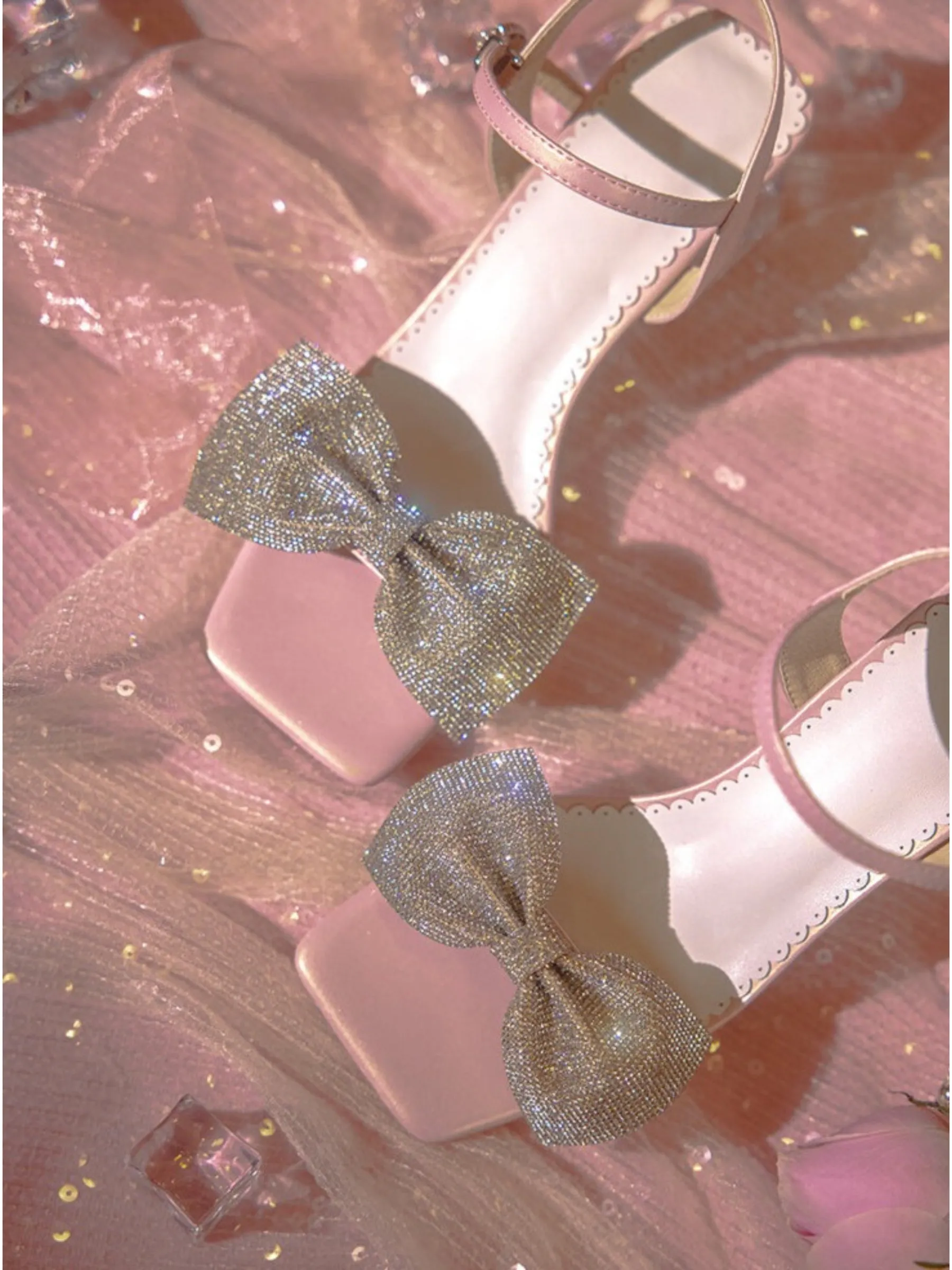 Sirena Crystal Bow Sandals