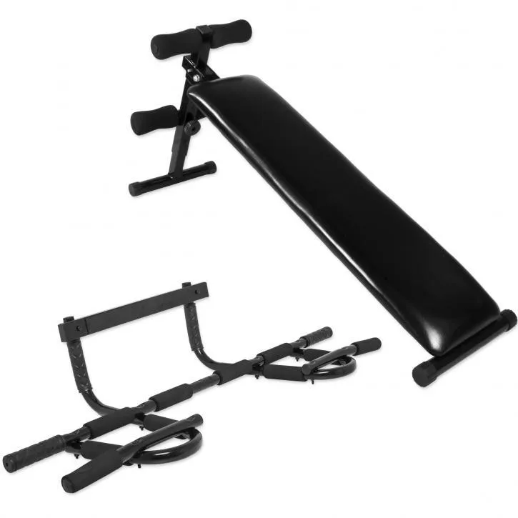 Sit Up Bench and Multifunction Pull Up Bar Combo