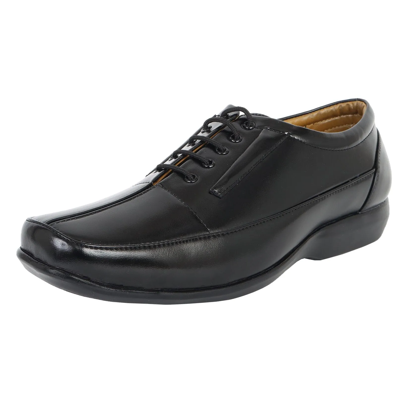 Somugi Men's Black Lace up formal Shoes made by Artificial Leather