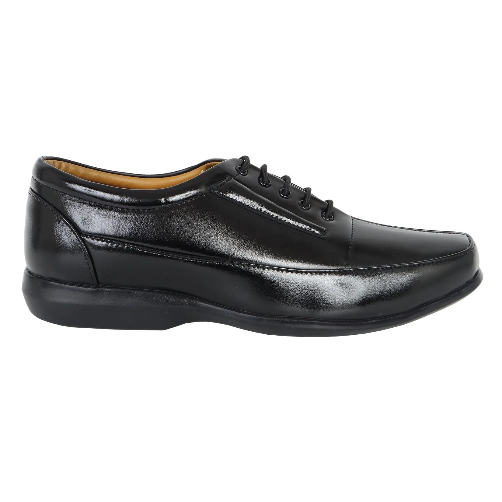 Somugi Men's Black Lace up formal Shoes made by Artificial Leather