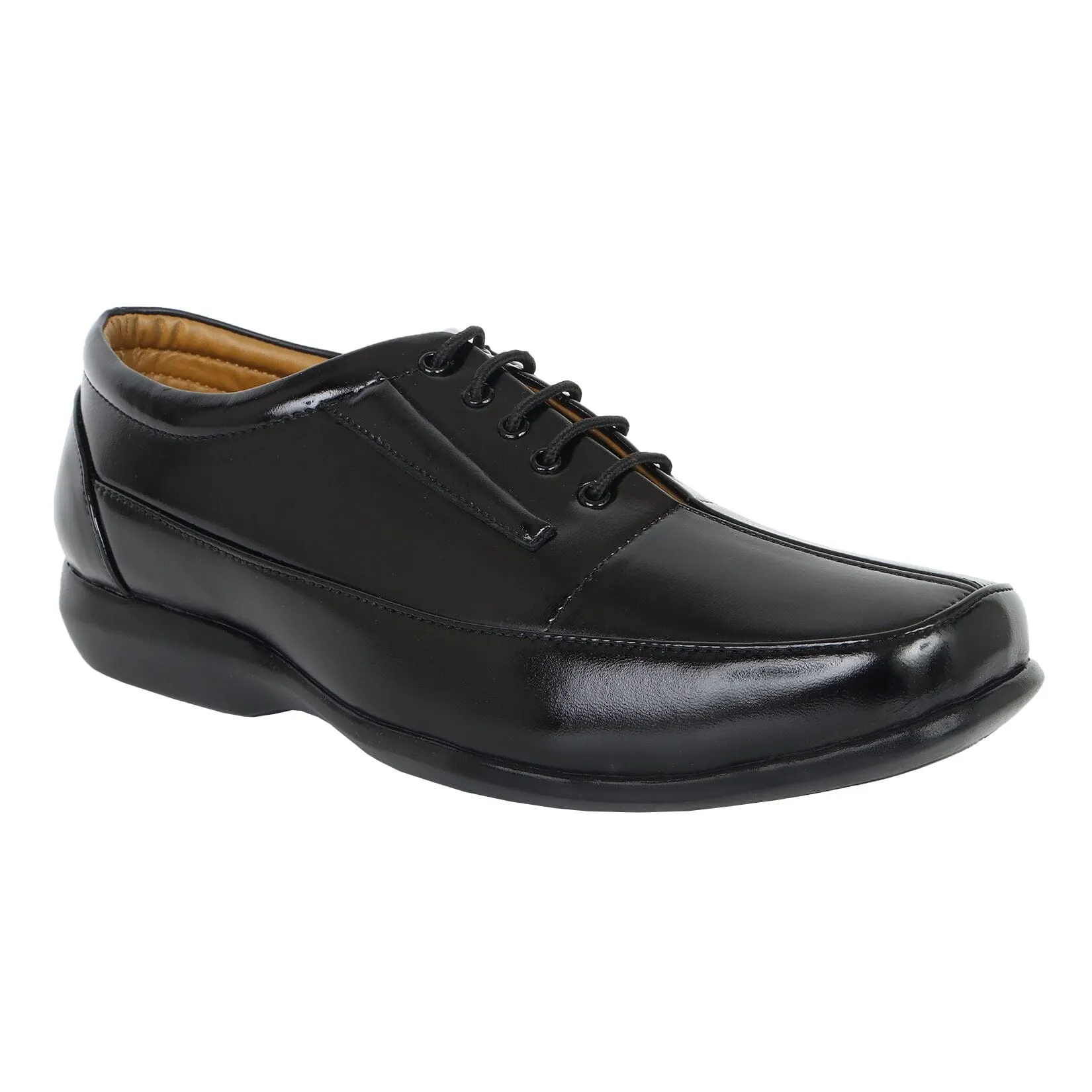 Somugi Men's Black Lace up formal Shoes made by Artificial Leather