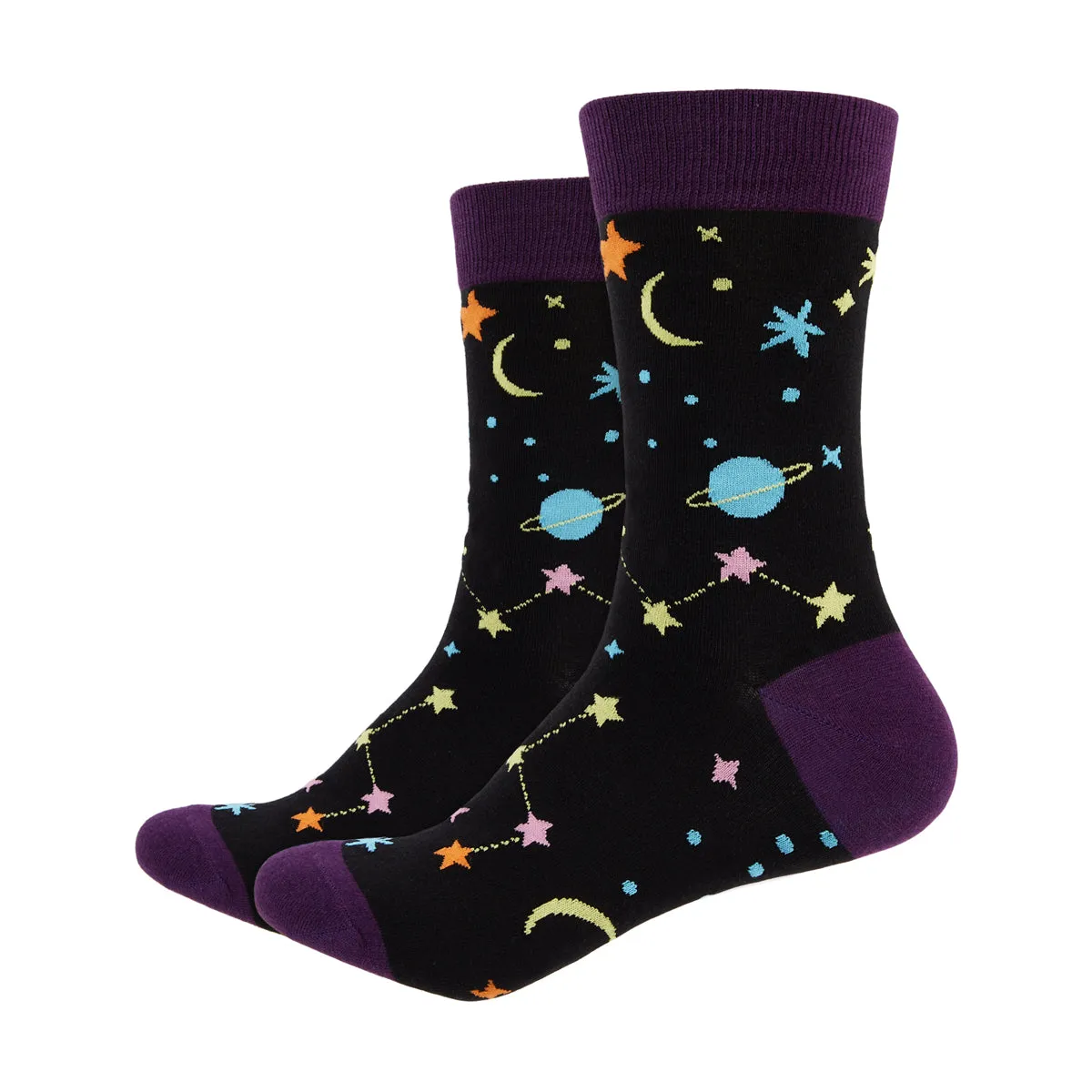 Space Explorer Printed Crew Length Socks