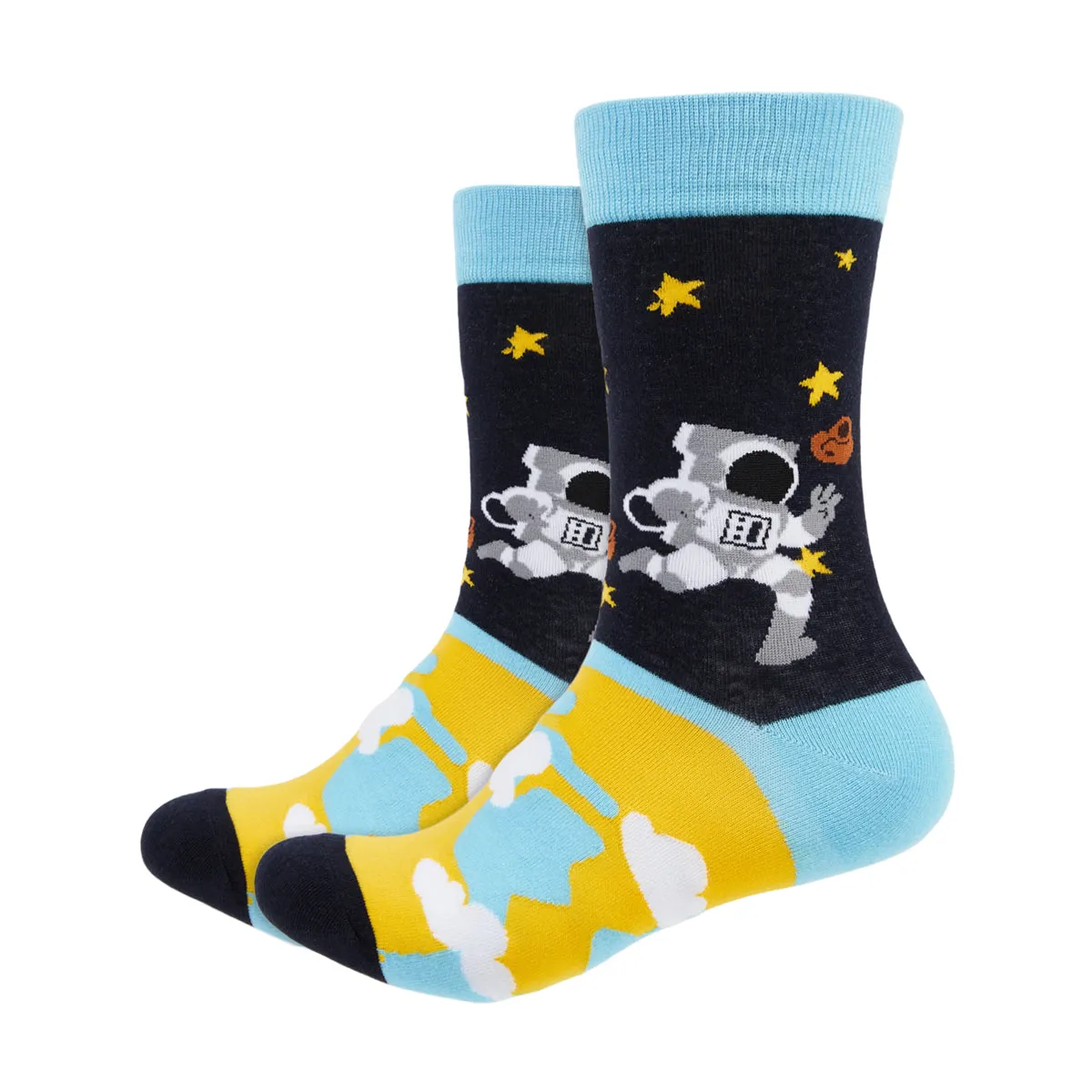 Space Explorer Printed Crew Length Socks