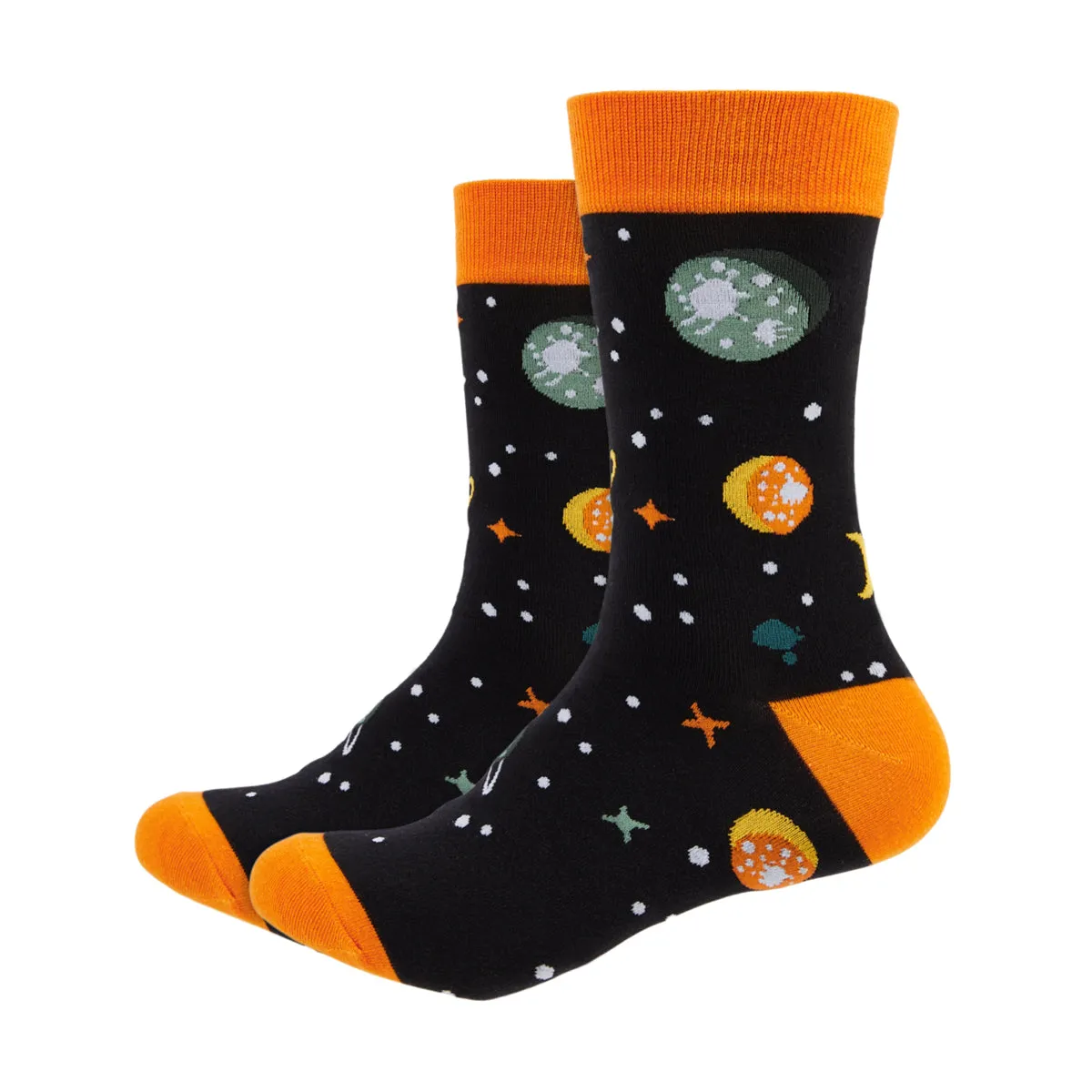 Space Explorer Printed Crew Length Socks