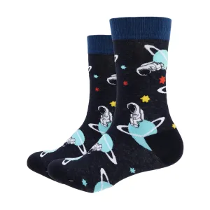 Space Explorer Printed Crew Length Socks